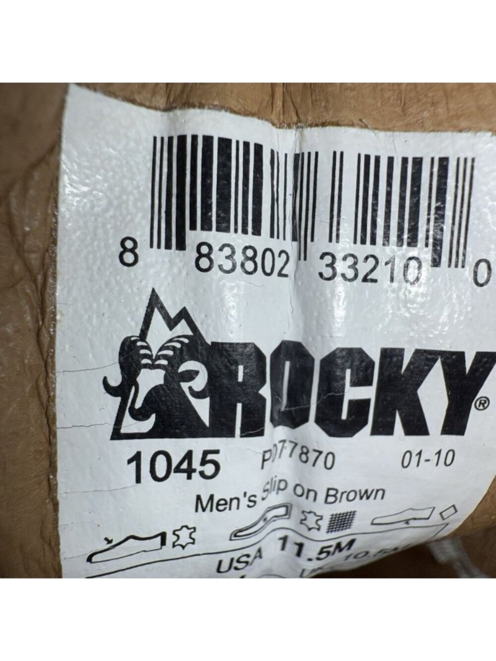 ROCKY 1045 Men’s Slip-On Brown Loafers Shoes Size Sz 11.5 - Picture 4 of 15